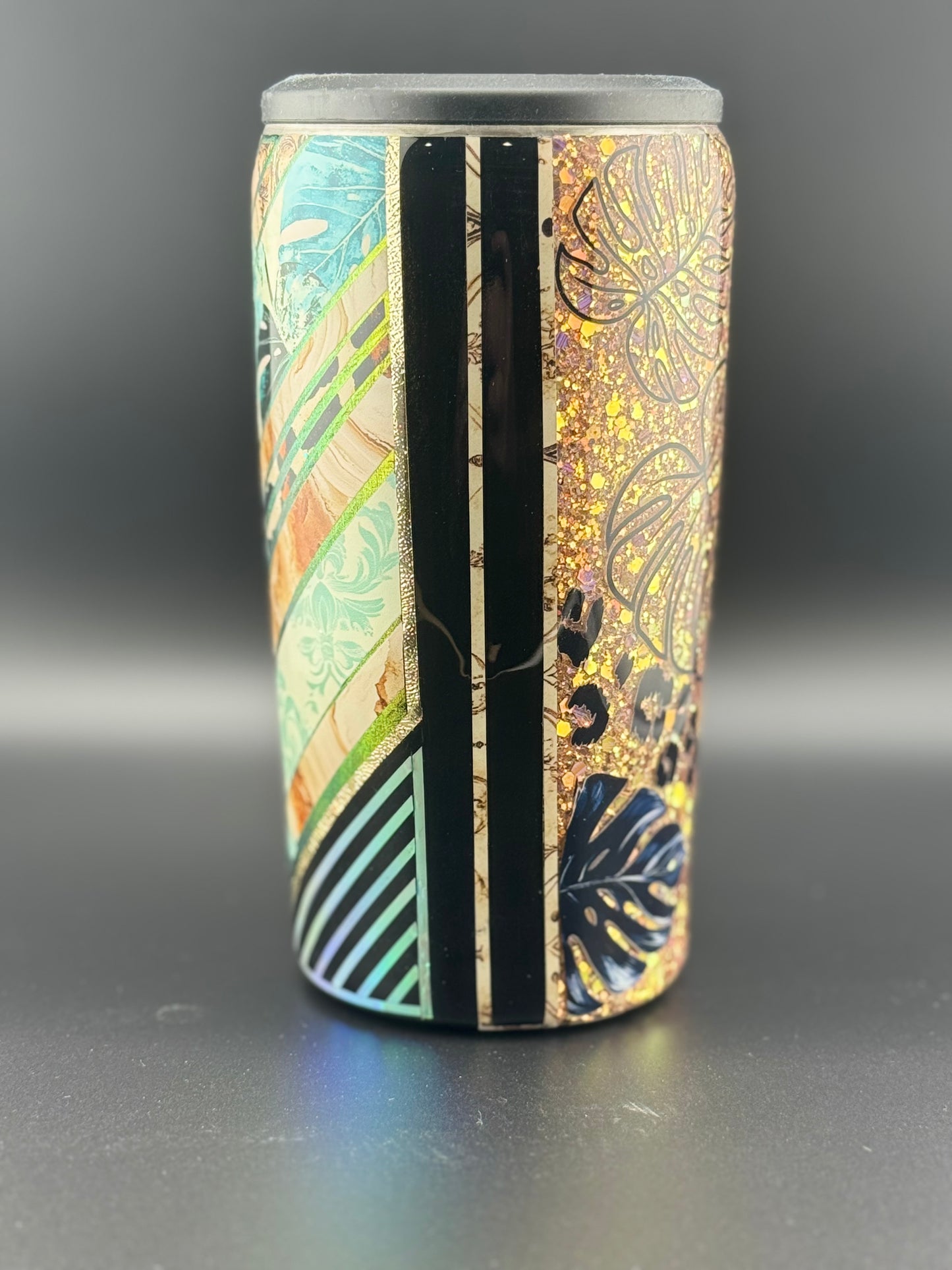 Monstera braid {RTS} 14oz 4n1 can cooler