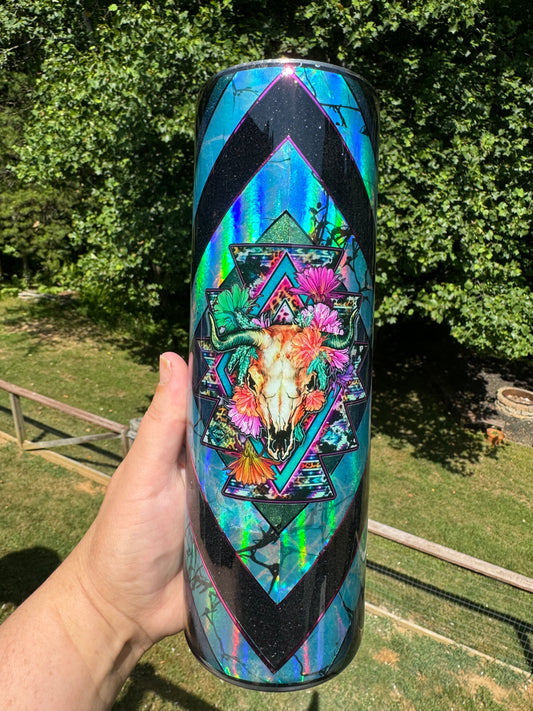 30oz Aztec Holographic Template